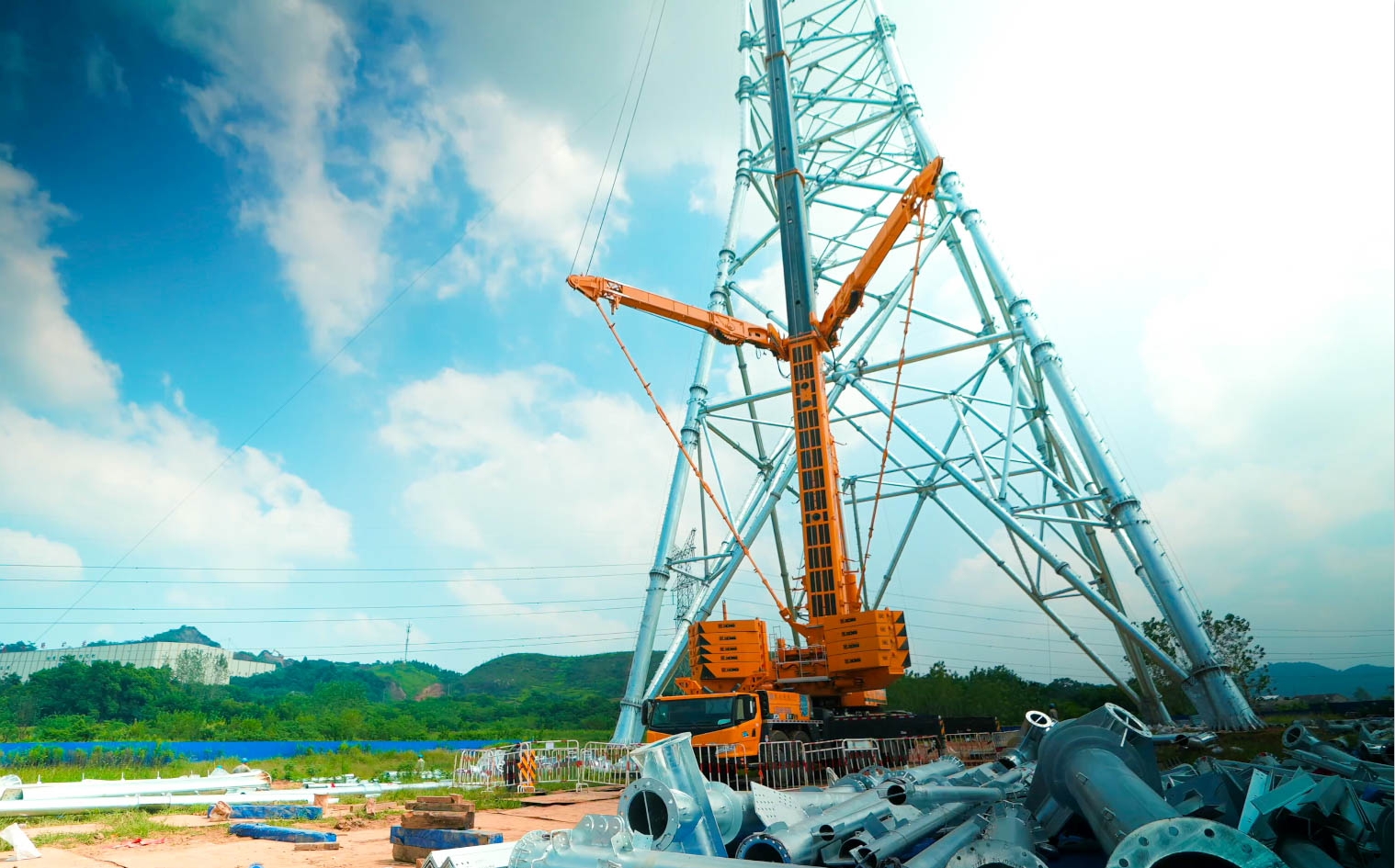 平博“百变金刚”XCA600L8助力湖北送变电工程项目